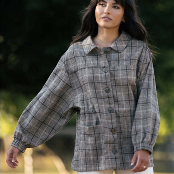 Harly Jae Plaid Button-Up Jacket XL XXL doen - Picture 5 of 11